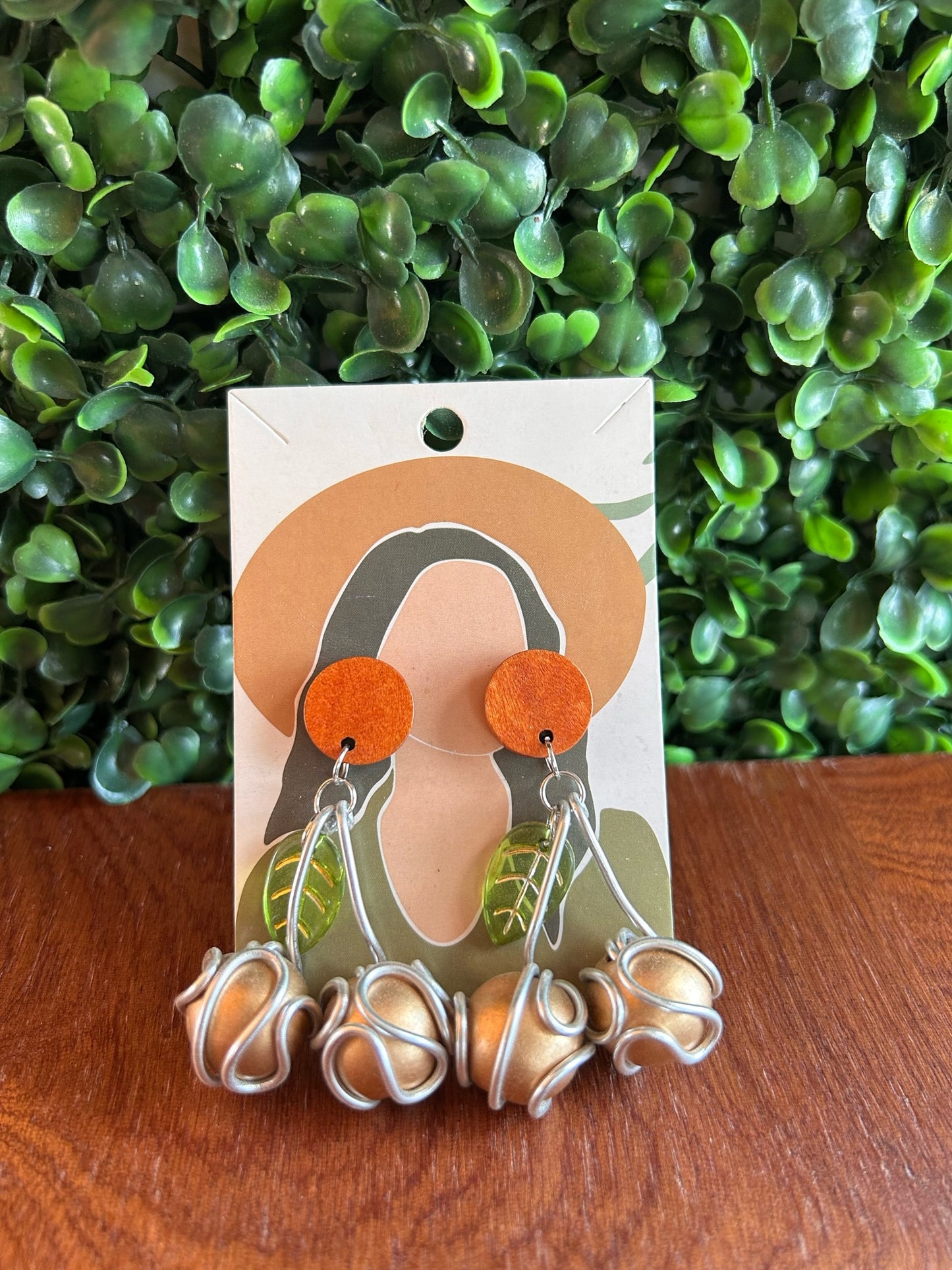 Bronze cherry earrings