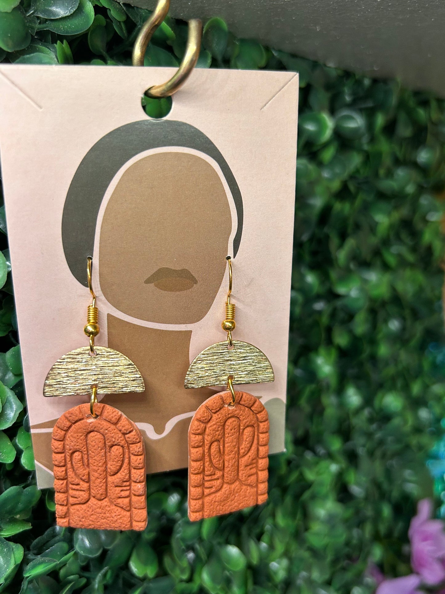 Boho cactus earrings